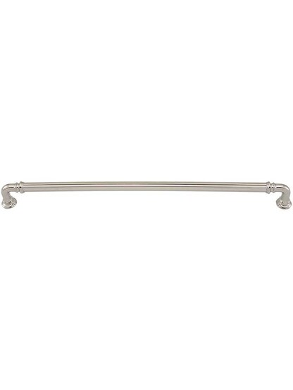 Reeded Drawer Pull - 12 inch Center-to-Center in Polished Nickel.